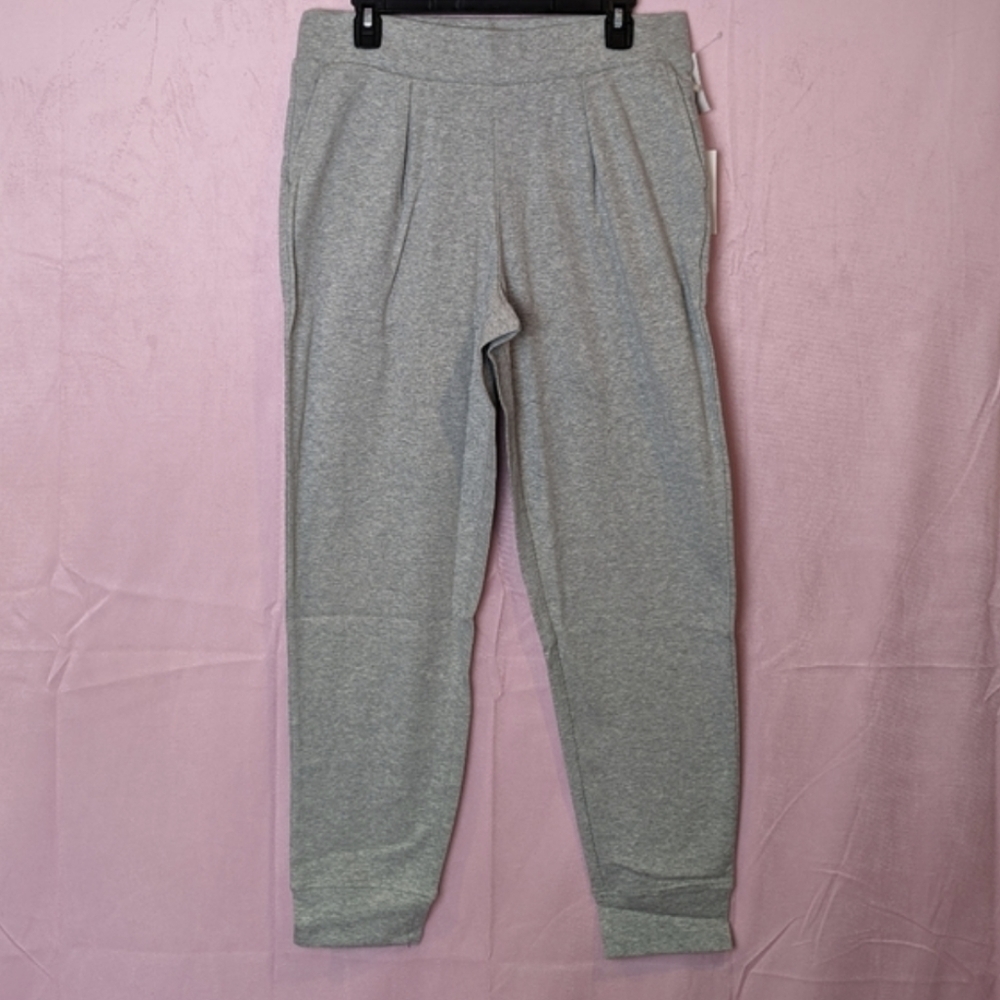 Haven Light Gray Pleated Front Lounge Joggers with Pockets size Large